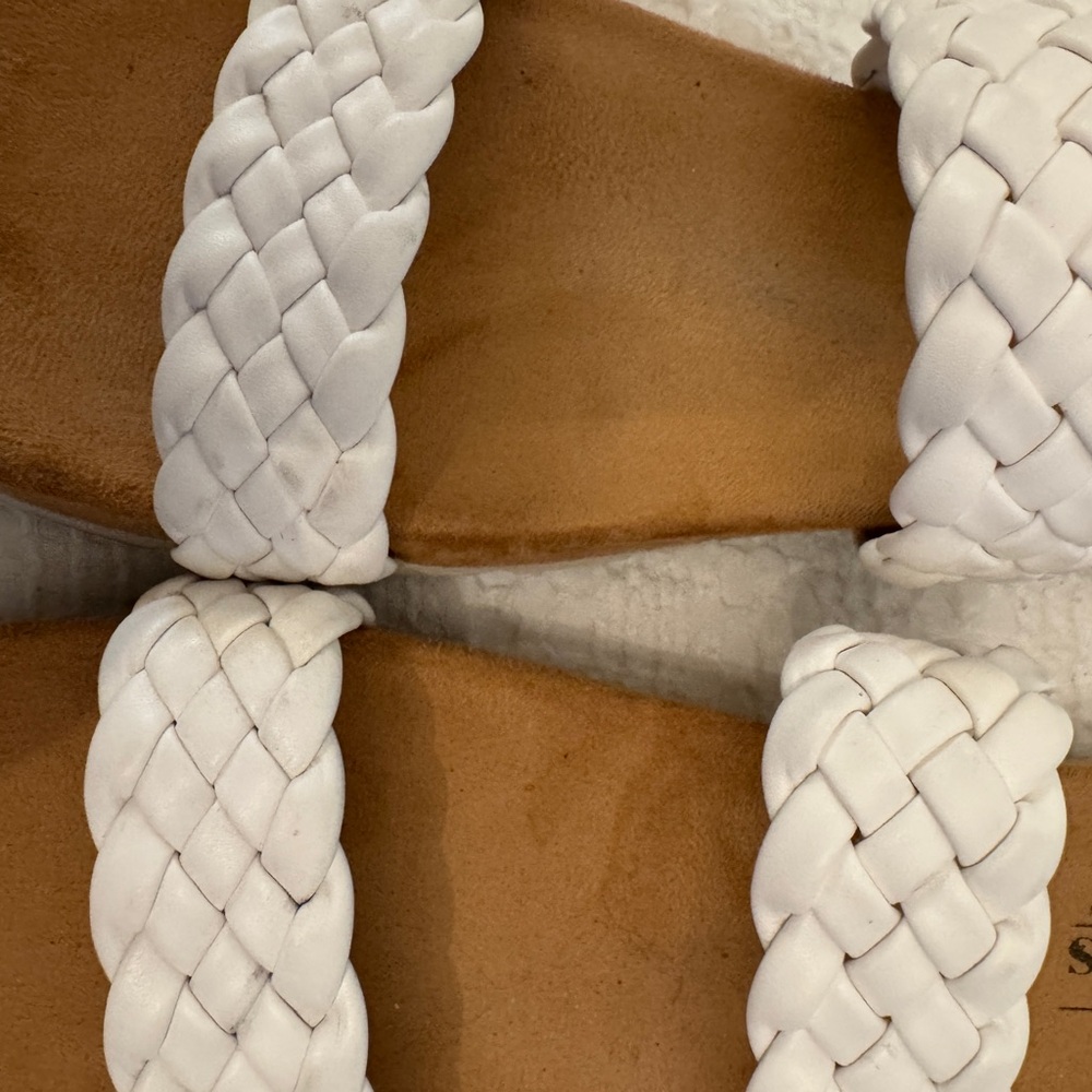 Cliffs by WHITE MOUNTAIN White Braided Double-Strap Slide Sandals - Picture 13 of 14